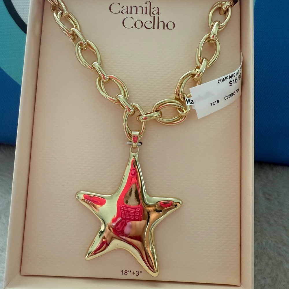 Camila Coelho Gold Star Chain Necklace